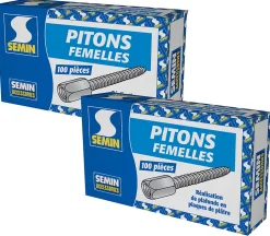 Pitons Femelles Semin, Boite de 100 (lot de 2)