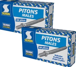 Pitons Mâles Semin, Boite de 100 (lot de 2)