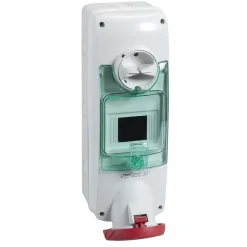 Pkb63q535 Schneider Pratika - Socle De Prise 63a à Vis - Saillie - 3p+n+t - 380-415v Ip67 - Rail Din