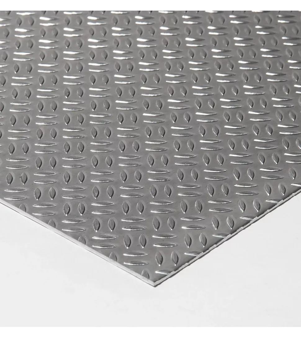 Plaque Aluminium Grain de riz, ép. 1/2mm, Hauteur 20cm x Largeur 50cm