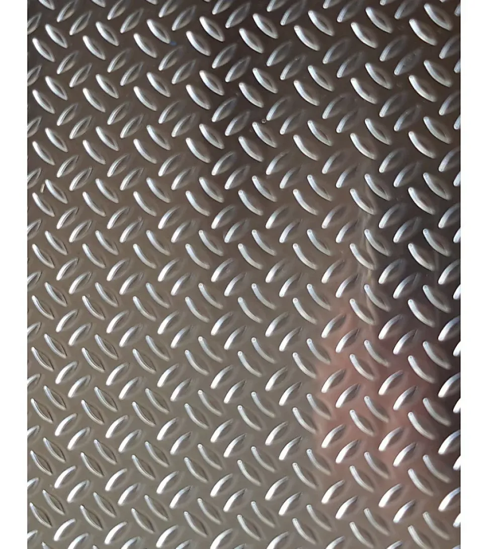 Plaque Aluminium Grain de riz, ép. 1/2mm, Hauteur 65cm x Largeur 100cm