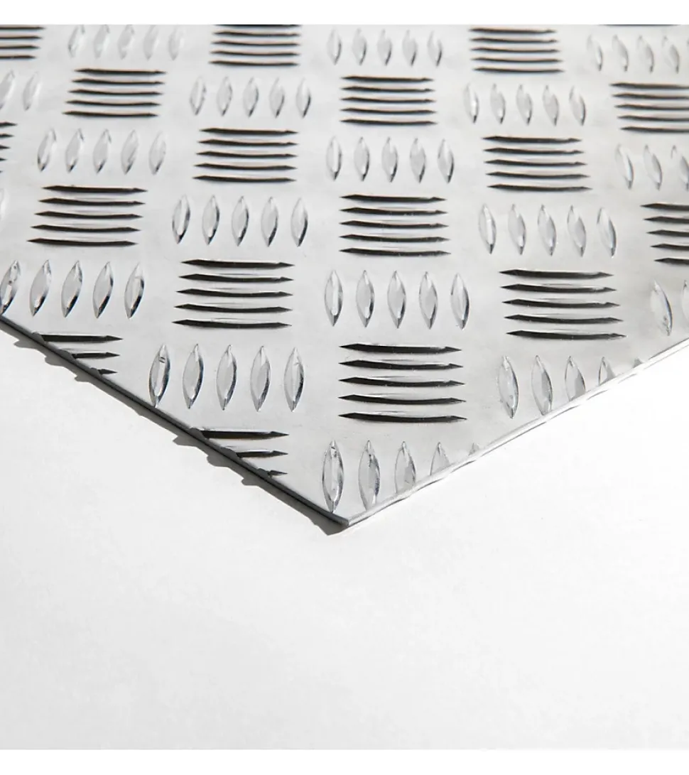 Plaque Aluminium Strié, ép. 2/3mm, Hauteur 35cm x Largeur 30cm