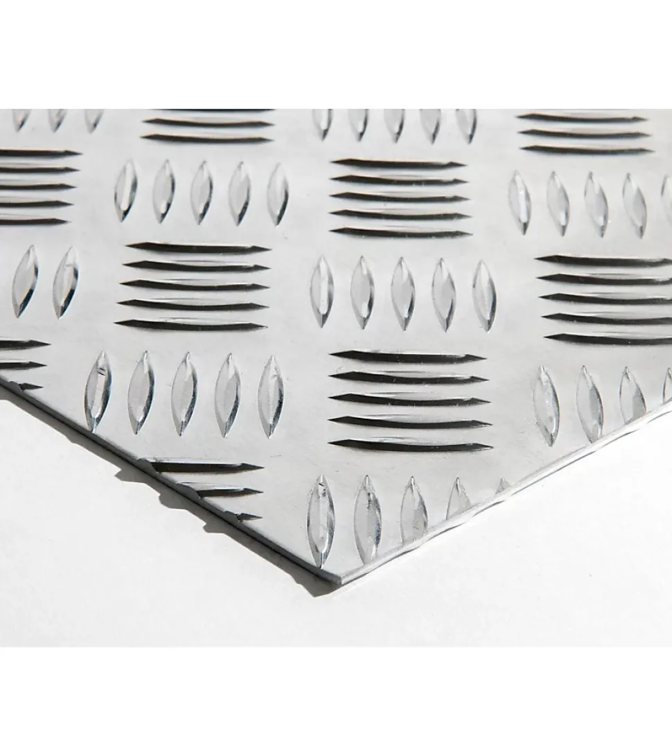 Plaque Aluminium Strié, ép. 2/3mm, Hauteur 55cm x Largeur 90cm