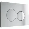 Plaque de commande pour WC avec double touche - Chrome - OPULUS