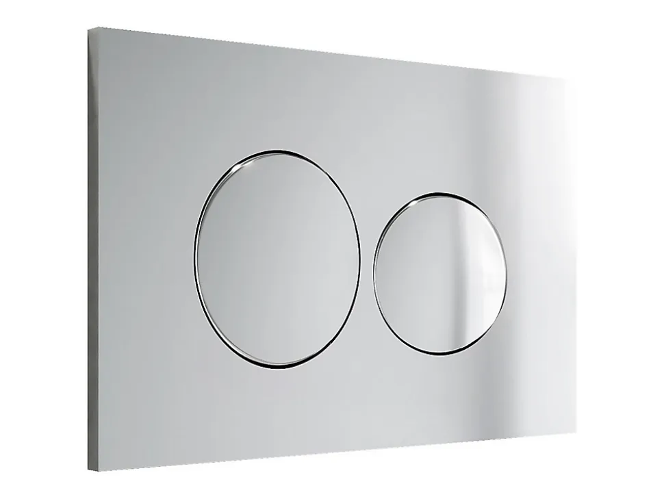 Plaque de commande pour WC avec double touche - Chrome - OPULUS