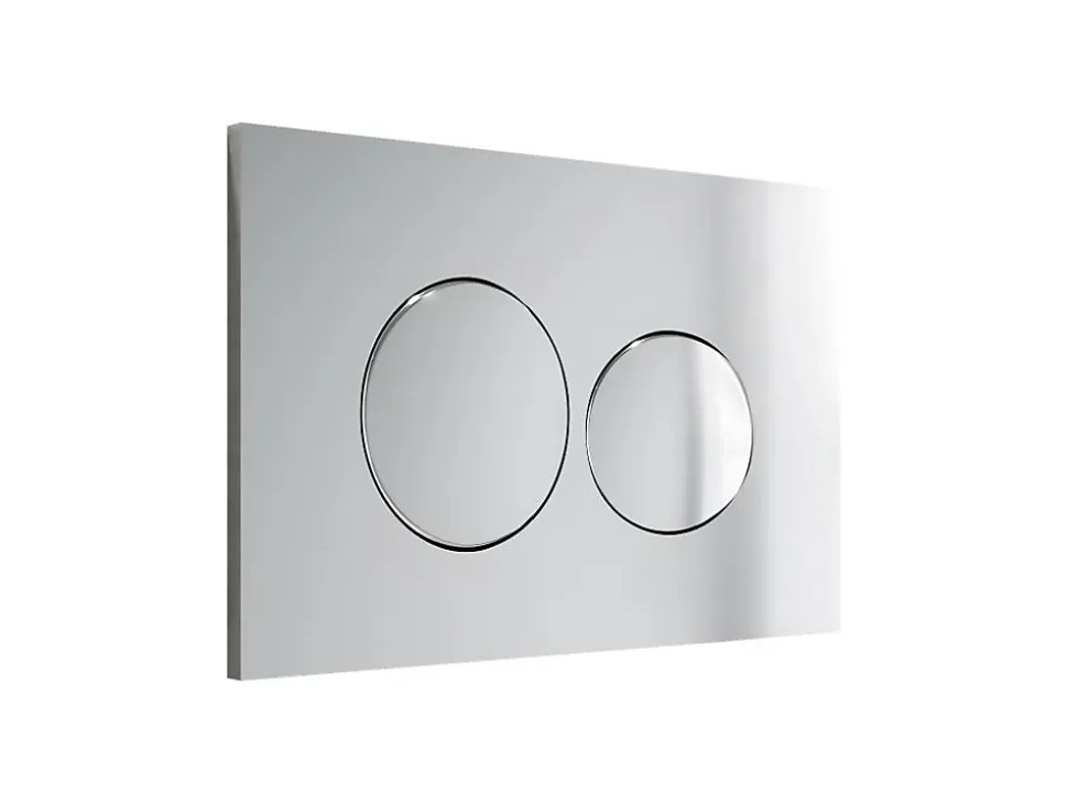 Plaque de commande pour WC avec double touche - Chrome - OPULUS