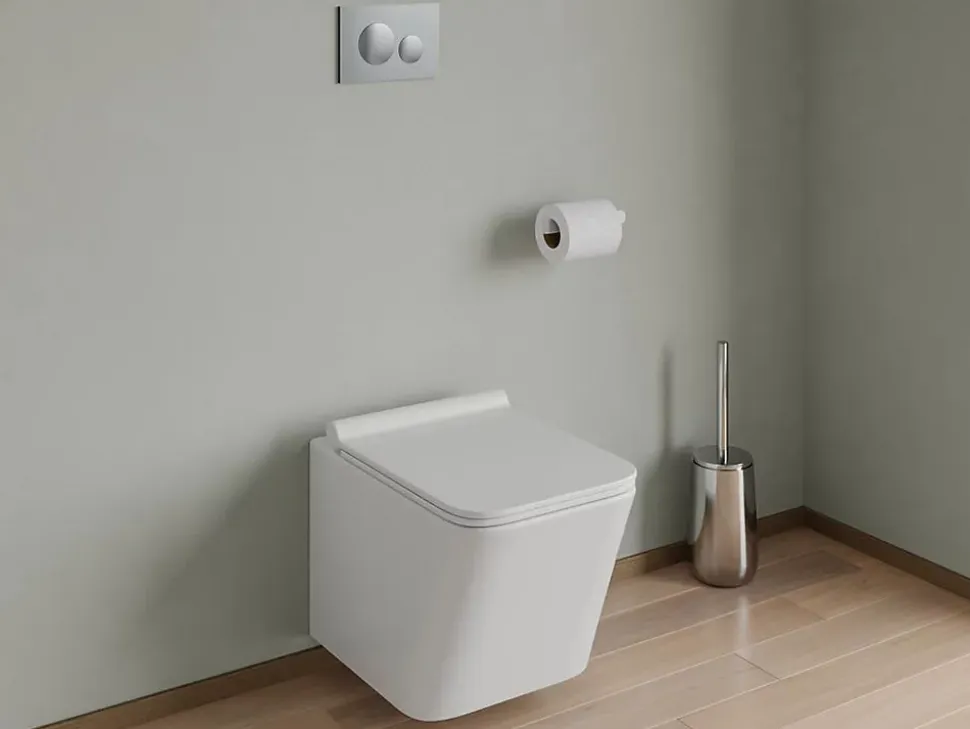Plaque de commande pour WC avec double touche - Chrome - OPULUS