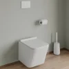 Plaque de commande pour WC avec double touche - Blanche - OPULUS