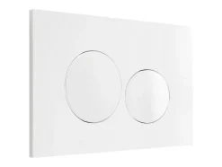 Plaque de commande pour WC avec double touche - Blanche - OPULUS