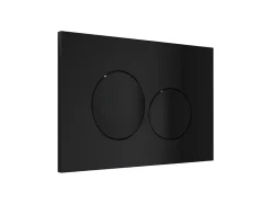 Plaque de commande pour WC avec double touche - Noir - OPULUS