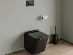 Plaque de commande pour WC avec double touche - Noir - OPULUS