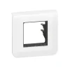 Plaque de finition 2 modules Legrand Mosaïc 0 994 71 coloris blanc l.82 x P.9 x H.82 mm