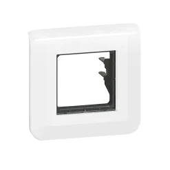 Plaque de finition 2 modules Legrand Mosaïc 0 994 71 coloris blanc l.82 x P.9 x H.82 mm