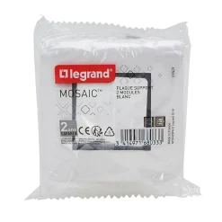 Plaque de finition 2 modules Legrand Mosaïc 0 994 71 coloris blanc l.82 x P.9 x H.82 mm