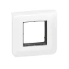 Plaque de finition 2 modules Legrand Mosaïc 0 994 72 coloris blanc l.82 x P.9 x H.82 mm