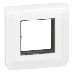Plaque de finition 2 modules Legrand Mosaïc 0 994 72 coloris blanc l.82 x P.9 x H.82 mm