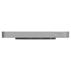 Plaque de finition 1 poste Schneider Electric Odace Touch S530802 coloris aluminium l.85 x P.10 x H.85 mm