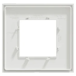 Plaque de finition 1 poste Schneider Electric Unica Déco Essentielle NU600218 coloris blanc l.88,6 x P.10,25 x H.85 mm