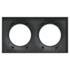 Plaque de finition 2 postes Schneider Electric Odace Styl S540704 coloris anthracite l.156 x P.10 x H.85 mm