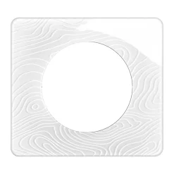 Plaque de finition 1 poste Legrand Céliane CP0621 coloris blanc relief l.90 x P.9 x H.82 mm