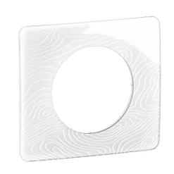 Plaque de finition 1 poste Legrand Céliane CP0621 coloris blanc relief l.90 x P.9 x H.82 mm
