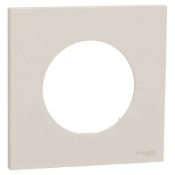 Plaque de finition 1 poste - Odace - S902702 - Schneider - Beige sable