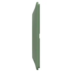 Plaque de finition 1 poste Schneider Electric Ovalis S320702B coloris vert forêt l.87 x P.10 x H.87 mm