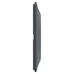 Plaque de finition 3 postes Schneider Electric Ovalis S340706E coloris anthracite avec liseré laiton l.229 x P.10 x H.87 mm