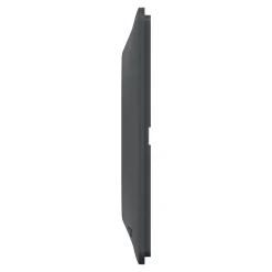 Plaque de finition 3 postes Schneider Electric Ovalis S340706E coloris anthracite avec liseré laiton l.229 x P.10 x H.87 mm
