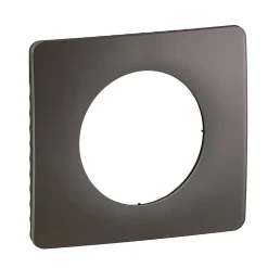 Plaque de finition 1 poste Legrand Céliane CP1021 coloris gris cendré l.90 x P.9 x H.82 mm