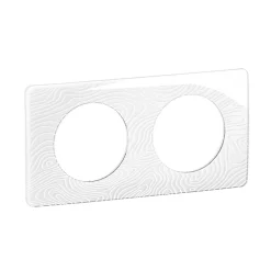 Plaque de finition 2 postes Legrand Céliane CP0622 coloris blanc relief l.161 x P.9 x H.82 mm