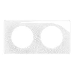 Plaque de finition 2 postes Legrand Céliane CP0622 coloris blanc relief l.161 x P.9 x H.82 mm