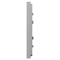 Plaque de finition 1 poste Schneider Electric Unica Déco Essentielle NU600230 coloris aluminium l.88,6 x P.10,25 x H.85 mm