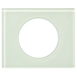 Plaque de finition 1 poste Legrand Céliane 0 693 11 coloris verre kaolin l.100 x P.8,5 x H.82 mm
