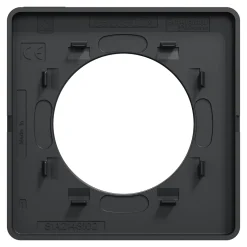 Plaque de finition 1 poste Schneider Electric Odace Touch S54C802 coloris anthracite avec liseré anthracite l.85 x P.10 x H.85 mm