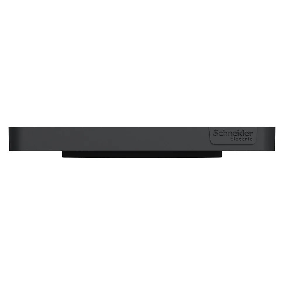 Plaque de finition 1 poste Schneider Electric Odace Touch S54C802 coloris anthracite avec liseré anthracite l.85 x P.10 x H.85 mm