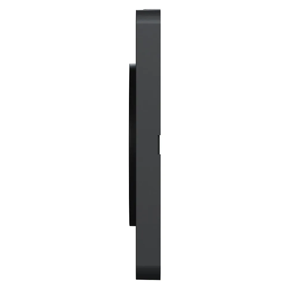 Plaque de finition 1 poste Schneider Electric Odace Touch S54C802 coloris anthracite avec liseré anthracite l.85 x P.10 x H.85 mm