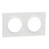 Plaque de finition 2 postes Schneider Electric Odace Styl S520704 coloris blanc l.156 x P.10 x H.85 mm