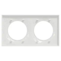 Plaque de finition 2 postes Schneider Electric Odace Styl S520704 coloris blanc l.156 x P.10 x H.85 mm