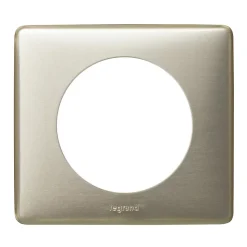 Plaque de finition 1 poste Legrand Céliane 0 998 60 coloris titane l.90 x P.9 x H.82 mm