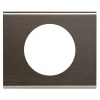 Plaque de finition 1 poste Legrand Céliane 0 690 31 coloris black nickel l.100 x P.8,5 x H.83 mm