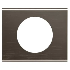 Plaque de finition 1 poste Legrand Céliane 0 690 31 coloris black nickel l.100 x P.8,5 x H.83 mm