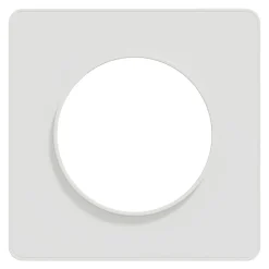 Plaque de finition 1 poste Schneider Electric Odace Touch S520802 coloris blanc l.85 x P.10 x H.85 mm