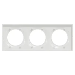 Plaque de finition 3 postes Schneider Electric Odace Styl S520706 coloris blanc l.227 x P.10 x H.85 mm