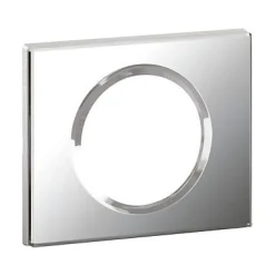 Plaque de finition 1 poste Legrand Céliane 0 691 21 coloris verre miroir l.100 x P.8,5 x H.82 mm