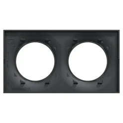 Plaque de finition 2 postes Schneider Electric Odace Styl S54C704 coloris anthracite avec liseré anthracite l.156 x P.10 x H.85 mm