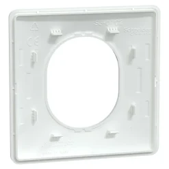 Plaque de finition 1 poste Schneider Electric Ovalis S320702 coloris blanc l.87 x P.10 x H.87 mm