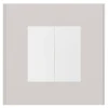 Plaque de finition 1 poste Schneider Electric Unica Déco Essentielle NU600224 coloris gris clair l.88,6 x P.10,25 x H.85 mm