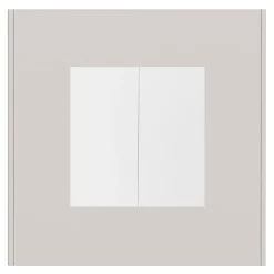 Plaque de finition 1 poste Schneider Electric Unica Déco Essentielle NU600224 coloris gris clair l.88,6 x P.10,25 x H.85 mm