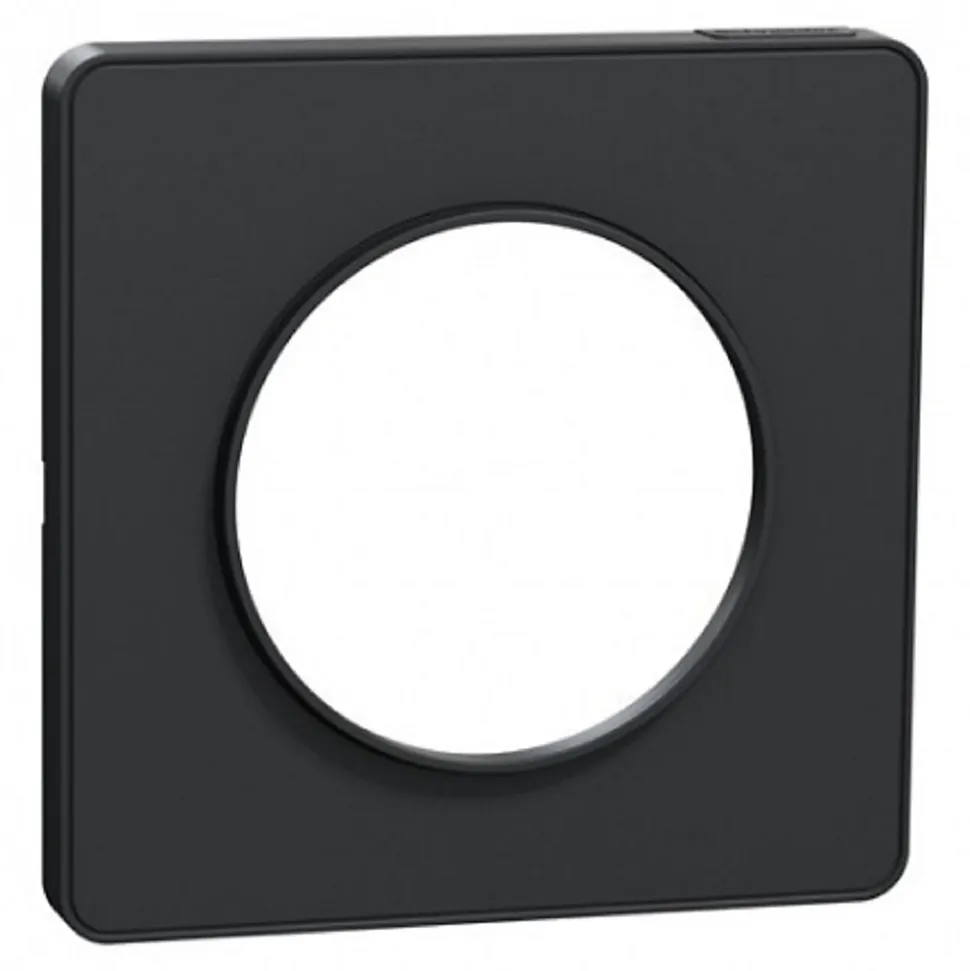 Plaque de finition 1 poste Schneider Electric Odace Touch S540802 coloris anthracite l.85 x P.10 x H.85 mm